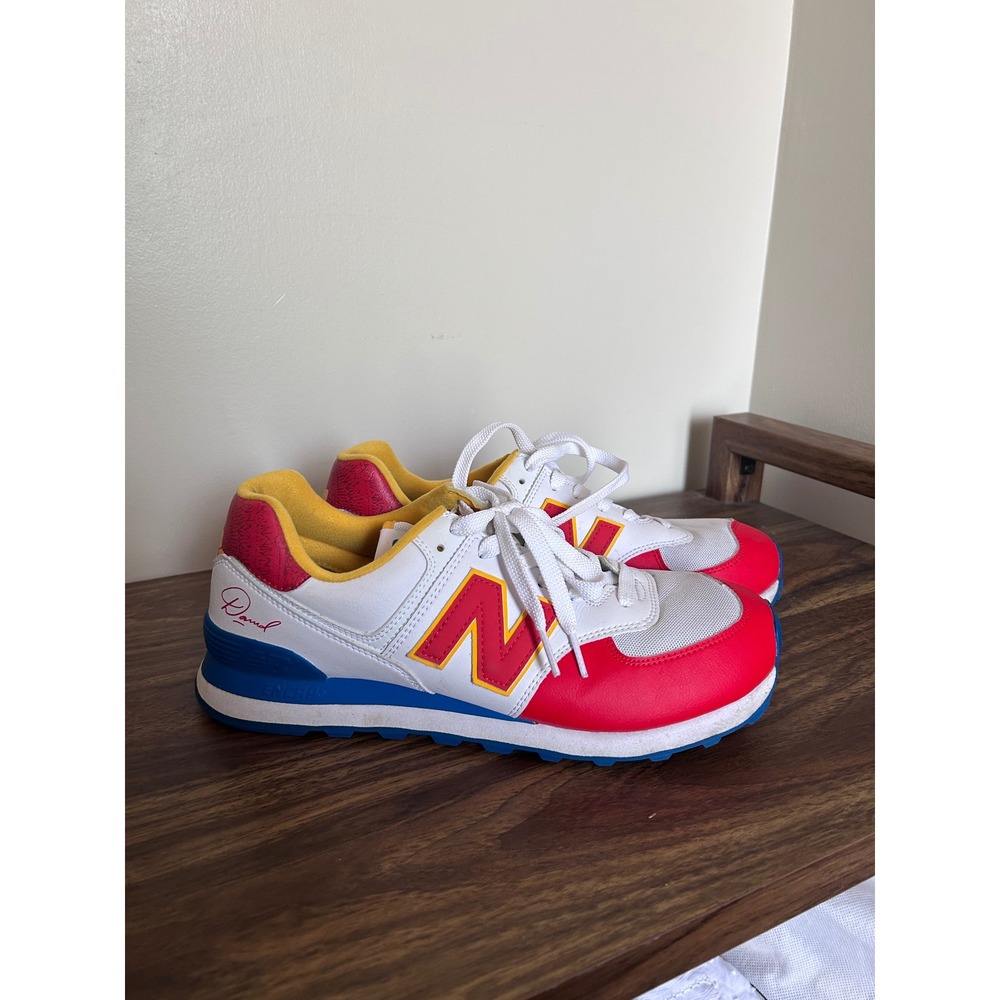 New Balance 574 DSF Mens White Red Blue Yellow Sunflower Sneakers ML574DSF 10